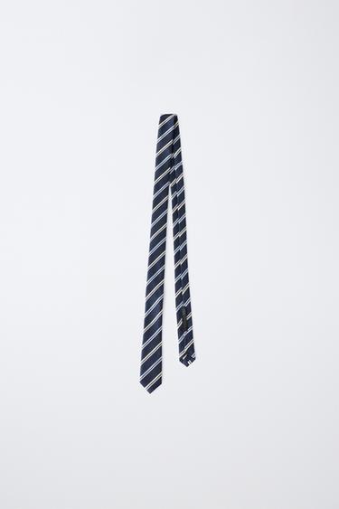 STRIPED TIE — Blue 1