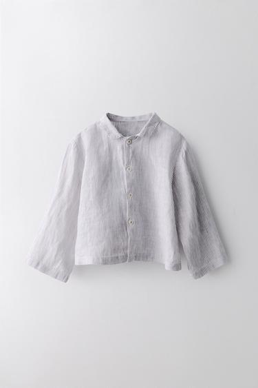 CAMISA RAYAS 100% LINO LIMITED EDITION - rayas de Zara - Imagen 0