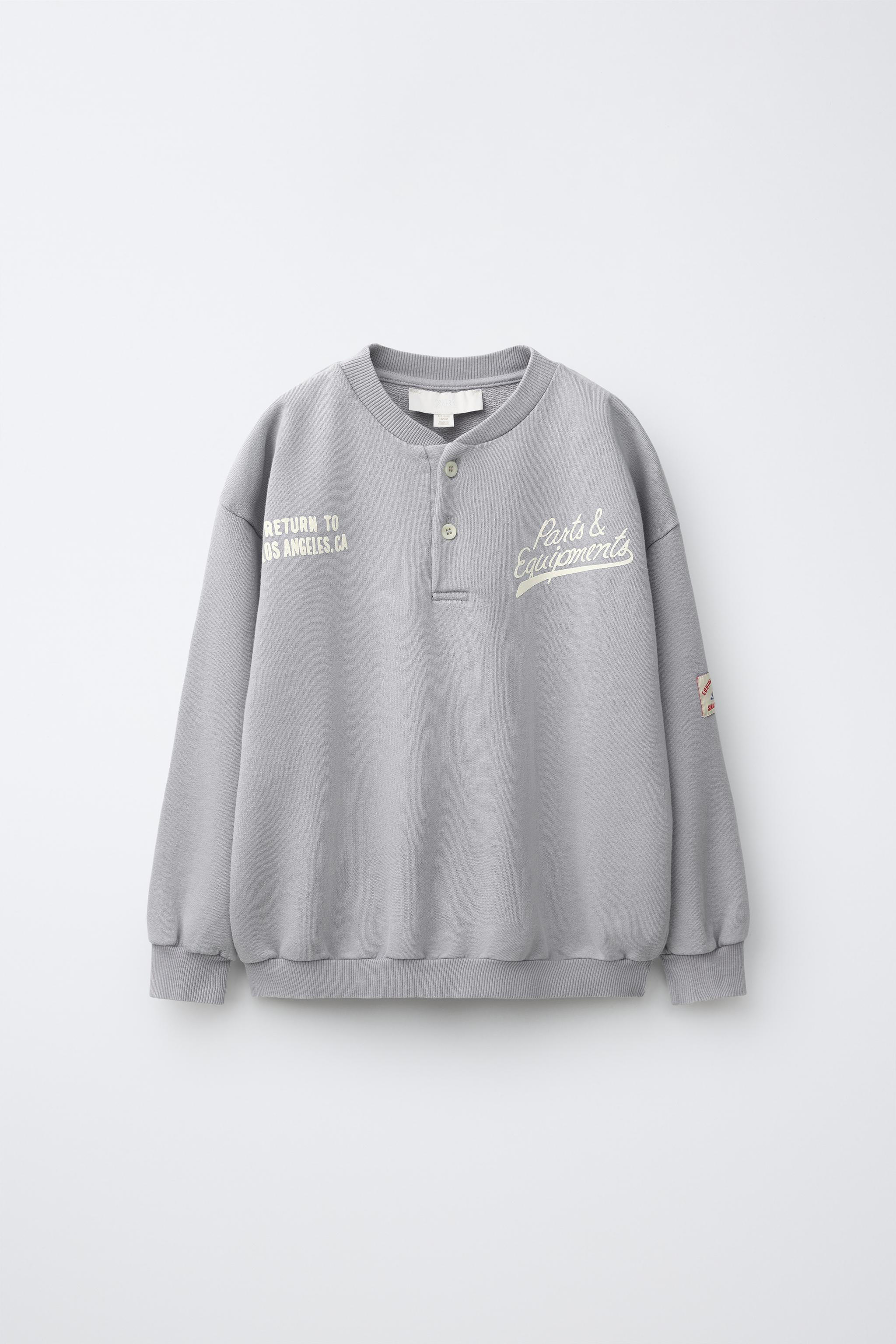 Детские худи Zara POLO COLLAR SWEATSHIRT — фото 2