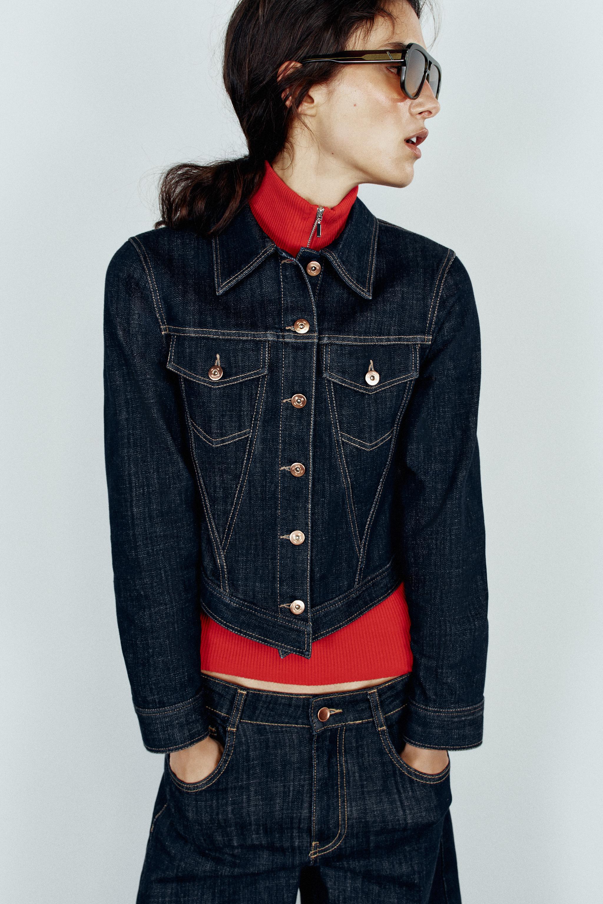 Zara Z1975 DENIM SÜET CEKET görsel 2