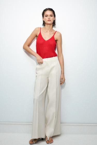 ZW COLLECTION WIDE-LEG TROUSERS - Ivory by Zara - Image 0