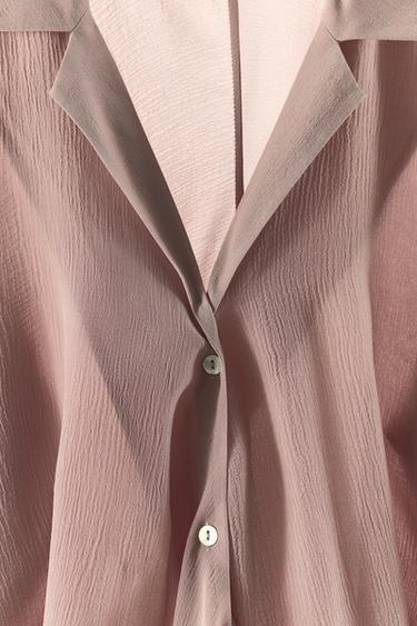 CHEMISE 100 % VISCOSE MANCHES CHAUVE-SOURIS - Violets de Zara - Image 5