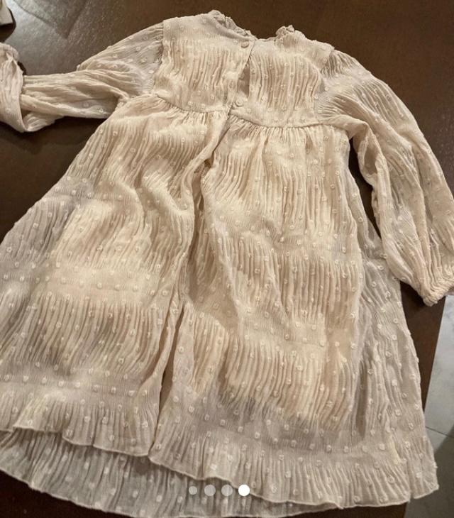PLEATED PLUMETIS DRESS - Image 2