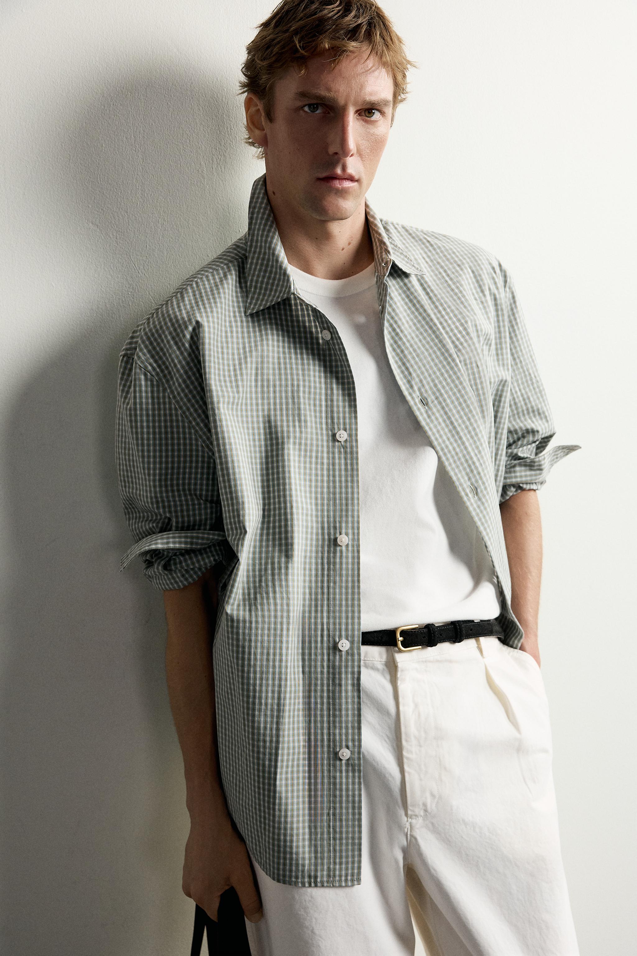 CHEMISE RELAXED FIT CARREAUX
