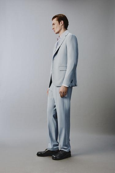 PANTALON DE COSTUME SLIM FIT - Bleu ciel de Zara - Image 3