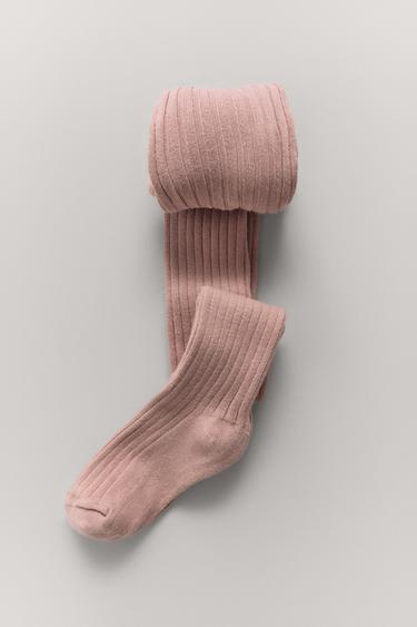 COLLANTS CANNELÉS UNIS - Rose de Zara