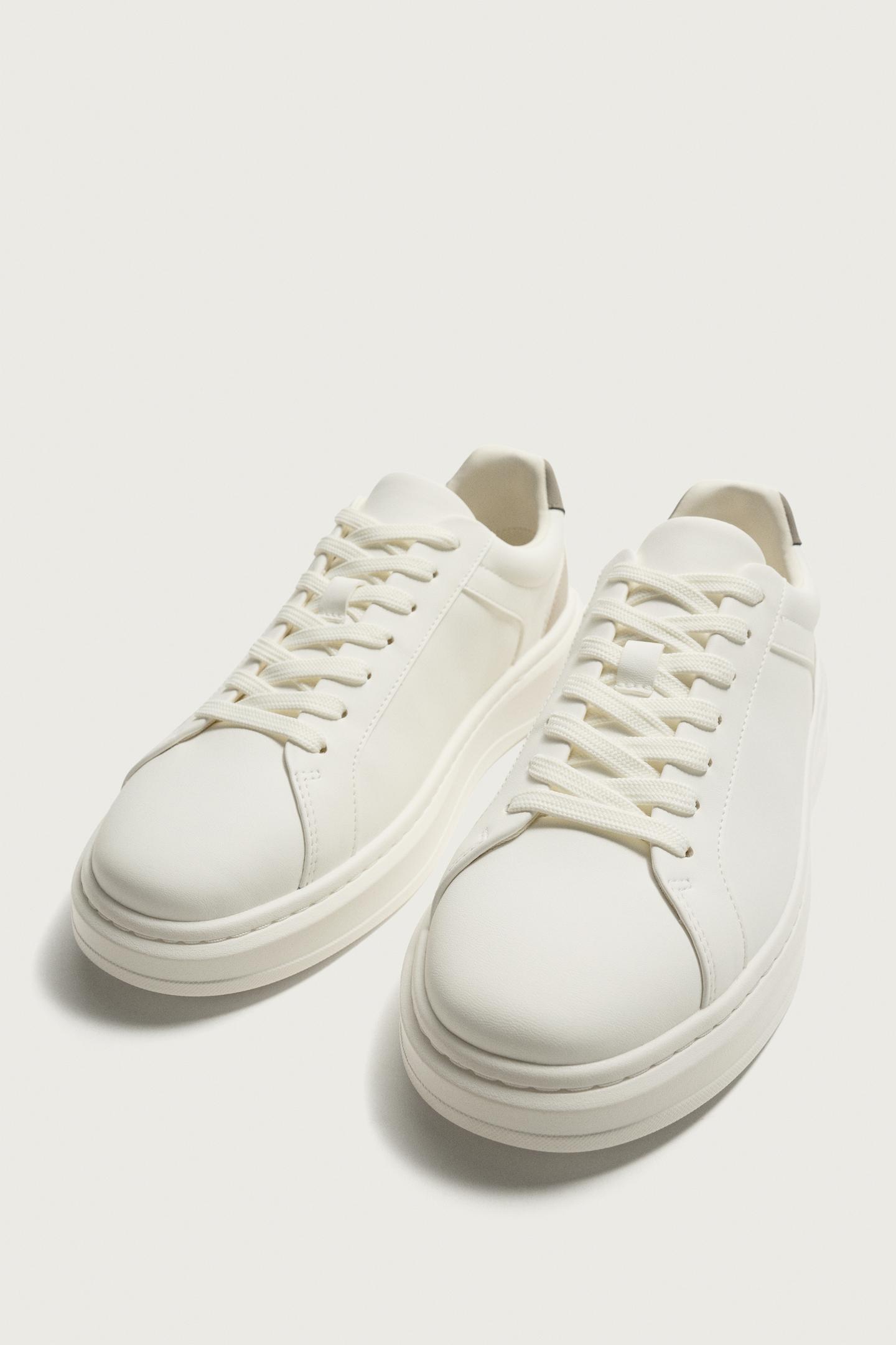 Мужские кроссовки Zara Contrast Heel, цвет: Белый — фото 5