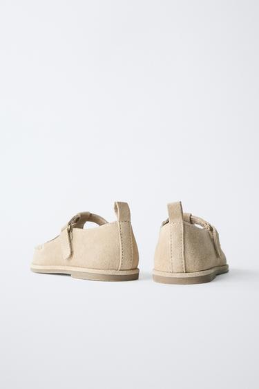 CHAUSSURES EN CUIR - Blanc écru de Zara - Image 4