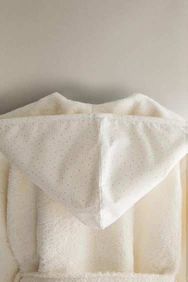 KIDS' POLKA DOT BATHROBE - Light beige by Zara - Image 4