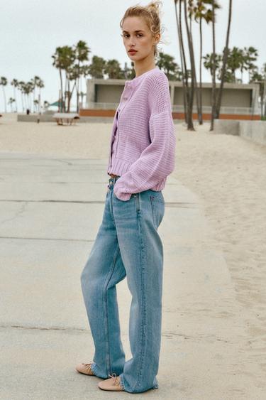 GILET EN GROSSE MAILLE - Lilas de Zara - Image 2