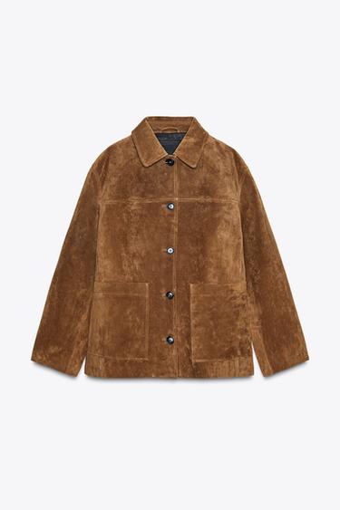 SUEDE LEATHER JACKET ZW COLLECTION LIMITED EDITION - Brown by Zara - Image 7