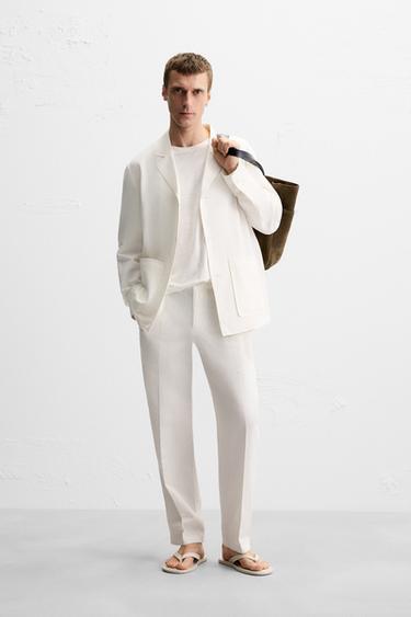 BLAZER RELAXED FIT - Blanco de Zara - Imagen 0
