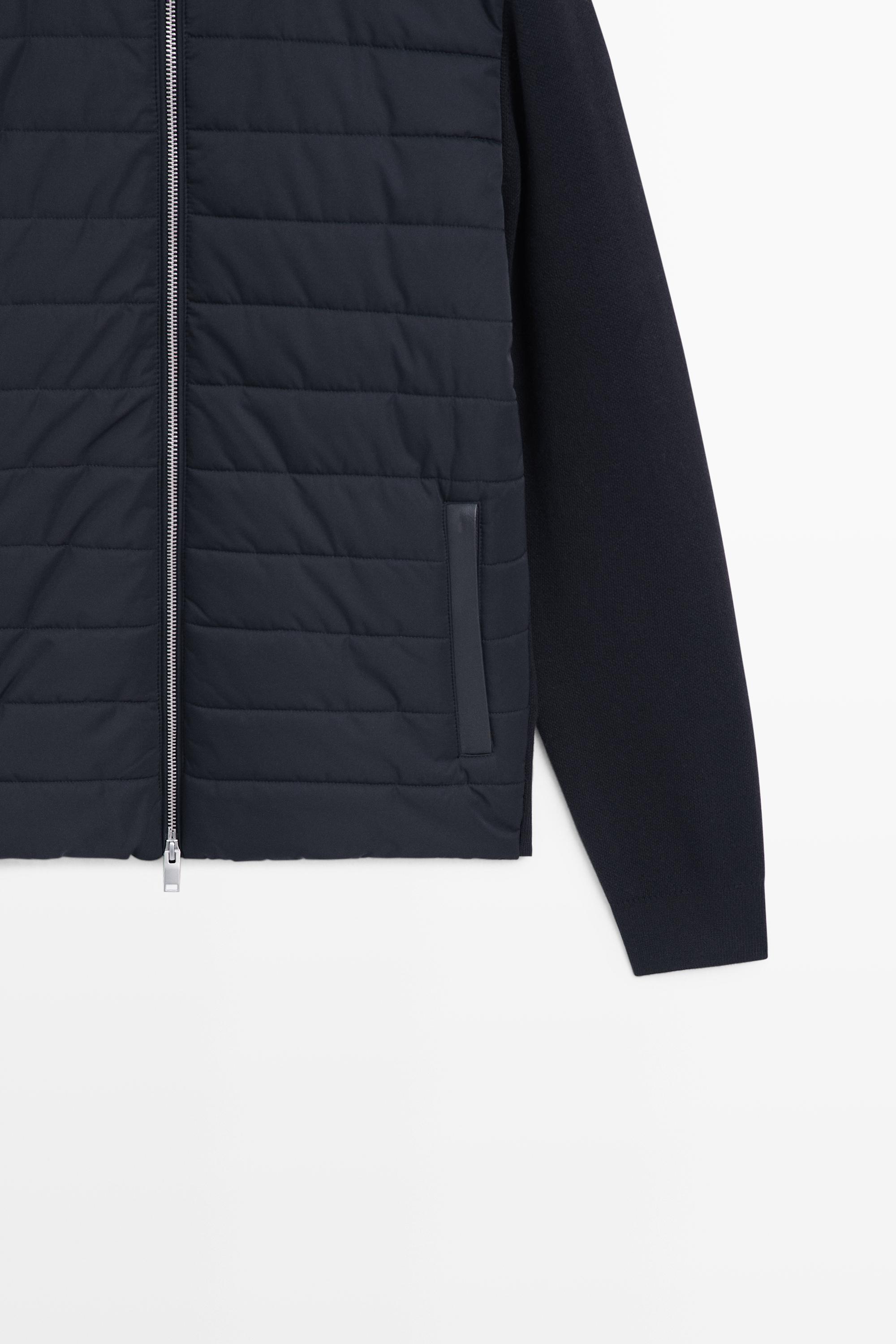 Cardigan à col montant en tissu mélangé