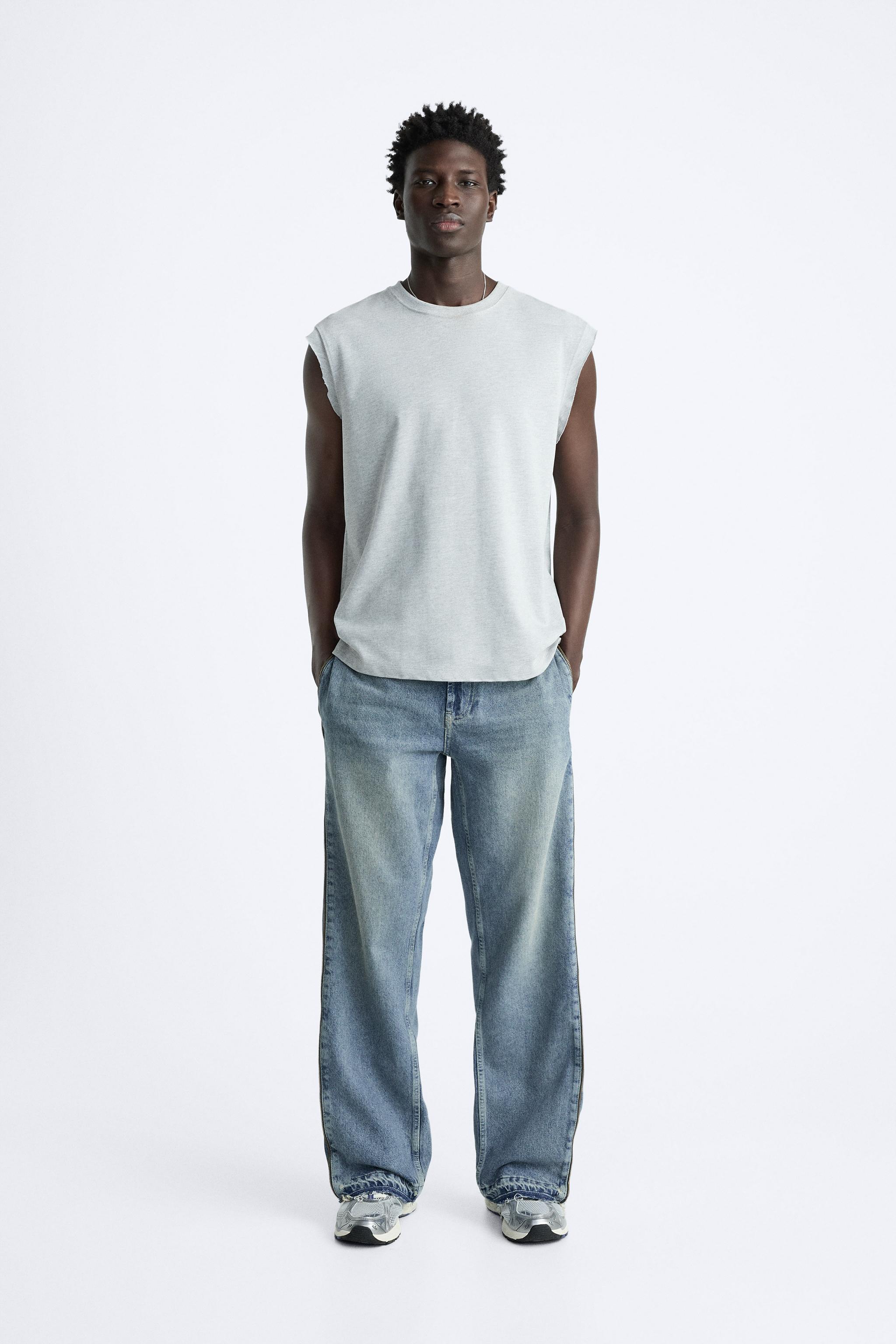 ZARA ジッパー フレア デニムパンツ