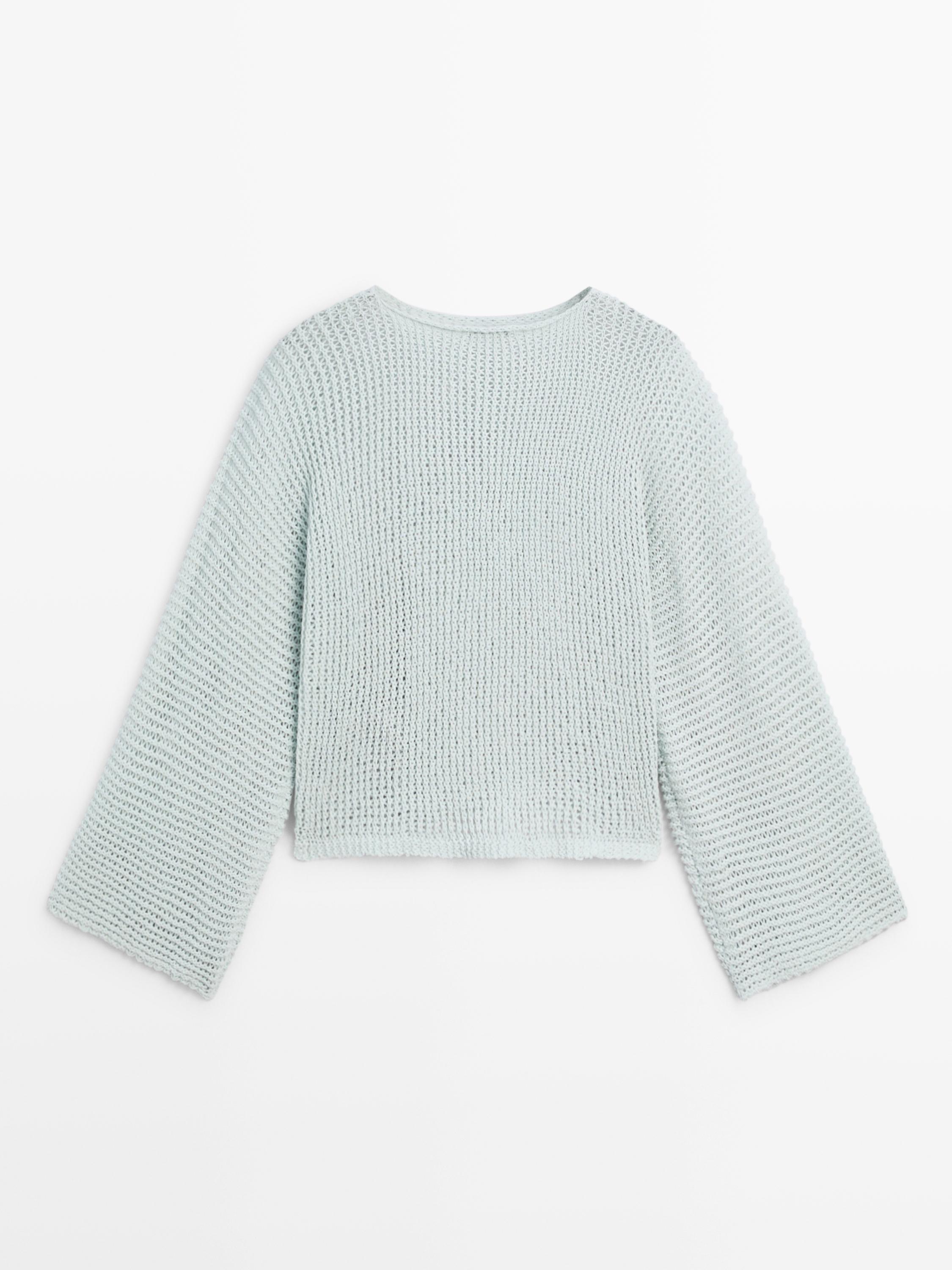 Pull maille ajourée 100 % coton