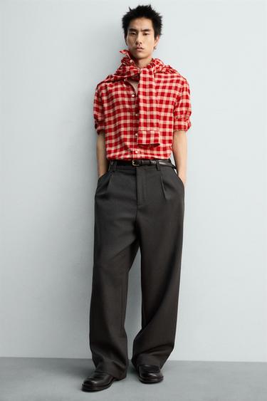 CHEMISE À CARREAUX ÉDITION LIMITÉE - Blanc / Rouge de Zara - Image 7