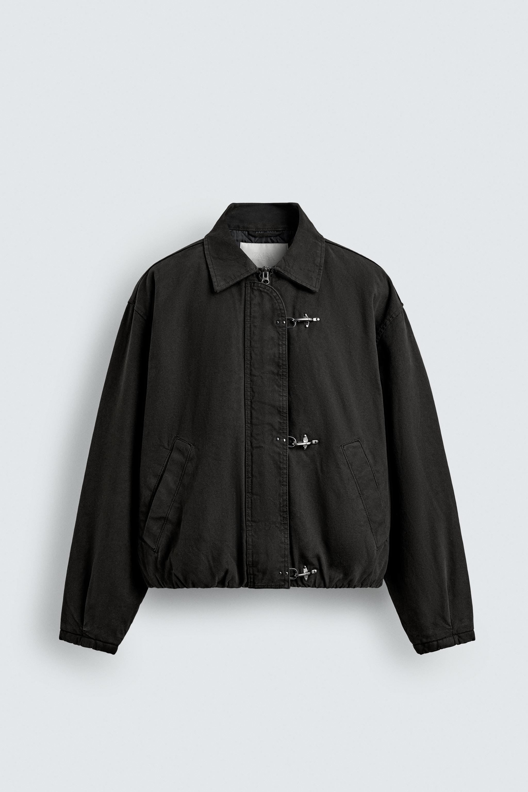 CROPPED FIT TOGGLE JACKET - Gray | ZARA United States