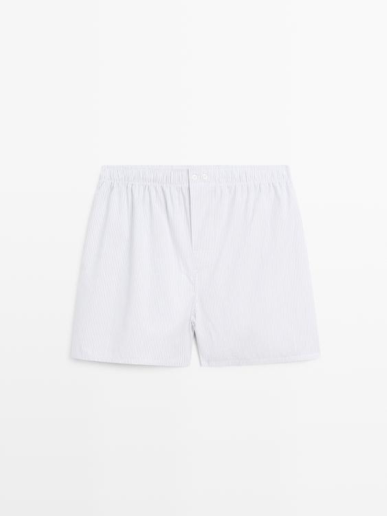 100% cotton striped boxers