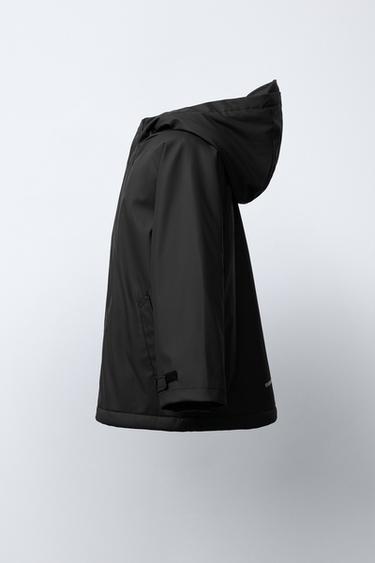 VESTE DÉPERLANTE ENDUITE SHEARLING - Noir de Zara - Image 2