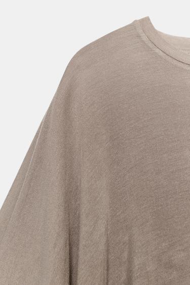 TOP CAPE ASYMÉTRIQUE - Sable de Zara - Image 10