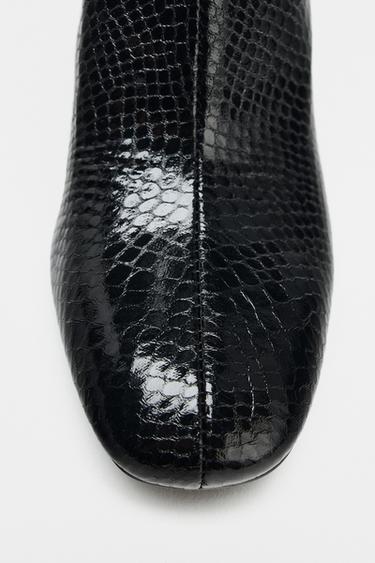 TEXTURED HEELED ANKLE BOOTS - Black by Zara - Image 5