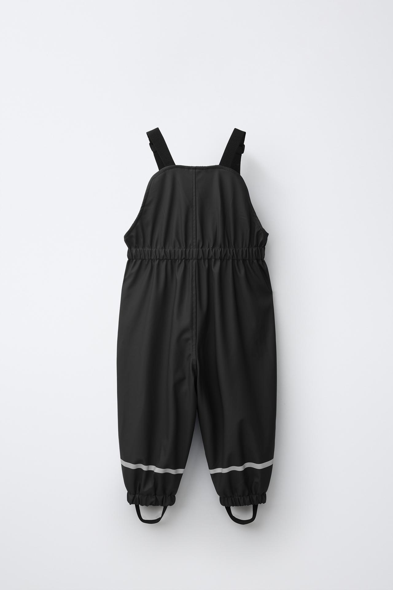 WATER-RESISTANT RUBBERIZED OVERALLS — Black
