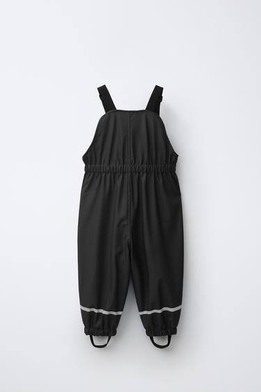 WATER-RESISTANT RUBBERIZED OVERALLS — Black 2