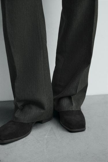 리미티드 에디션 레더 힐 부츠 - Zara 블랙