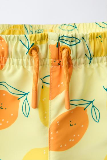 1-6 YEARS / LEMON PRINT SWIMMING TRUNKS - Light lime green by Zara - Image 2