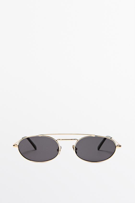 Zara Double bridge oval sunglasses - Silver - Image 0