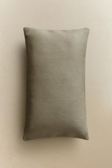 WOOL CUSHION COVER - Green by Zara