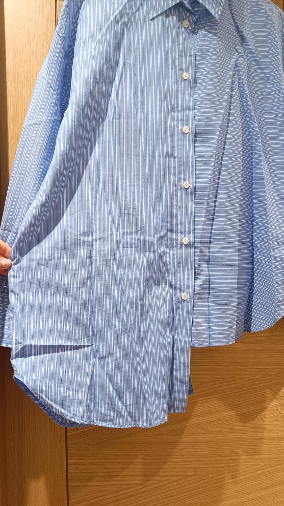 OVERSIZE ASYMMETRIC SHIRT WITH CONTRAST STRIPES - Image 5