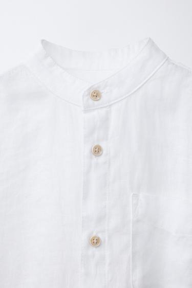 CHEMISE 100 % LIN - Écru de Zara - Image 2