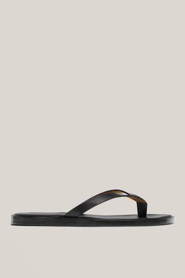 Sandale à entre-doigts nappa - Limited Edition - Noir de Zara - Image 0