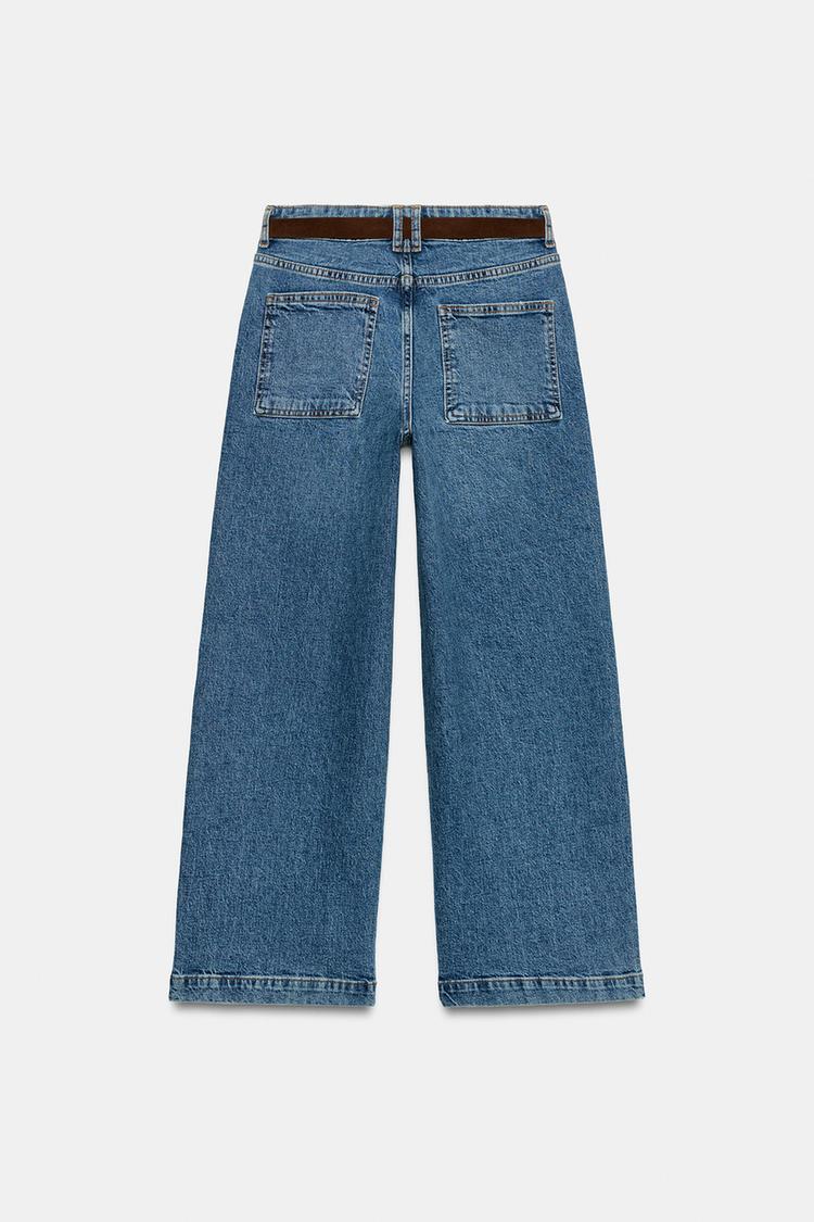 Jeans culotte de tiro alto con cinturón Z1975 5