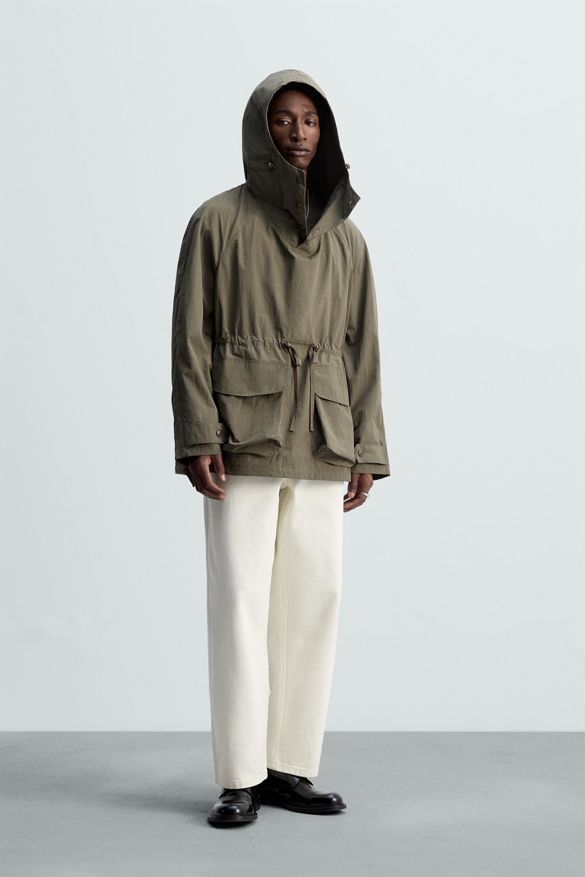 TECHNICAL PARKA WITH POUCH POCKET - Earth | ZARA New Zealand