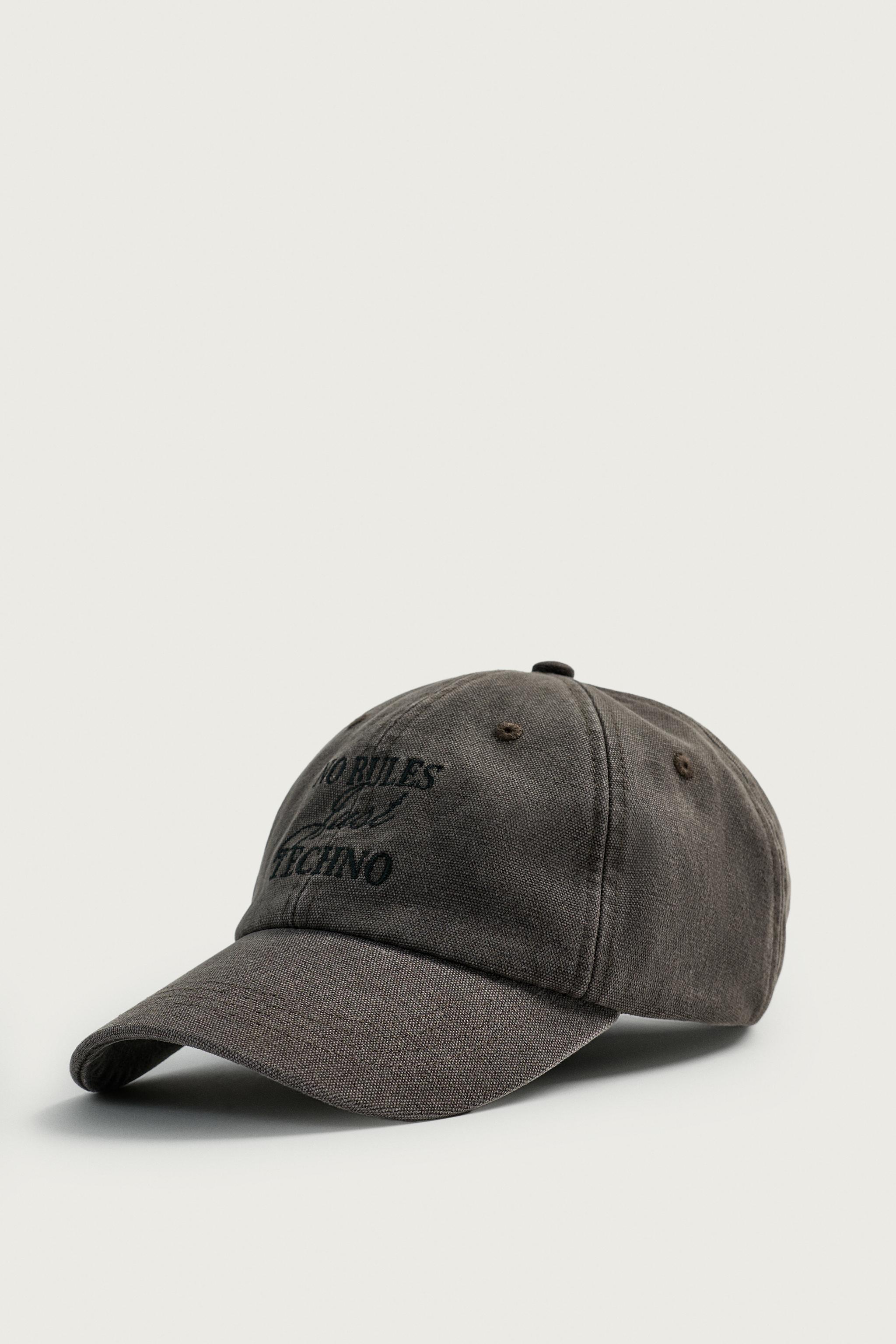 WASHED EMBROIDERED TEXT CAP