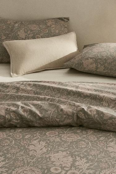 Zara MORRIS & CO. PERCALE COTTON DUVET COVER - Blue