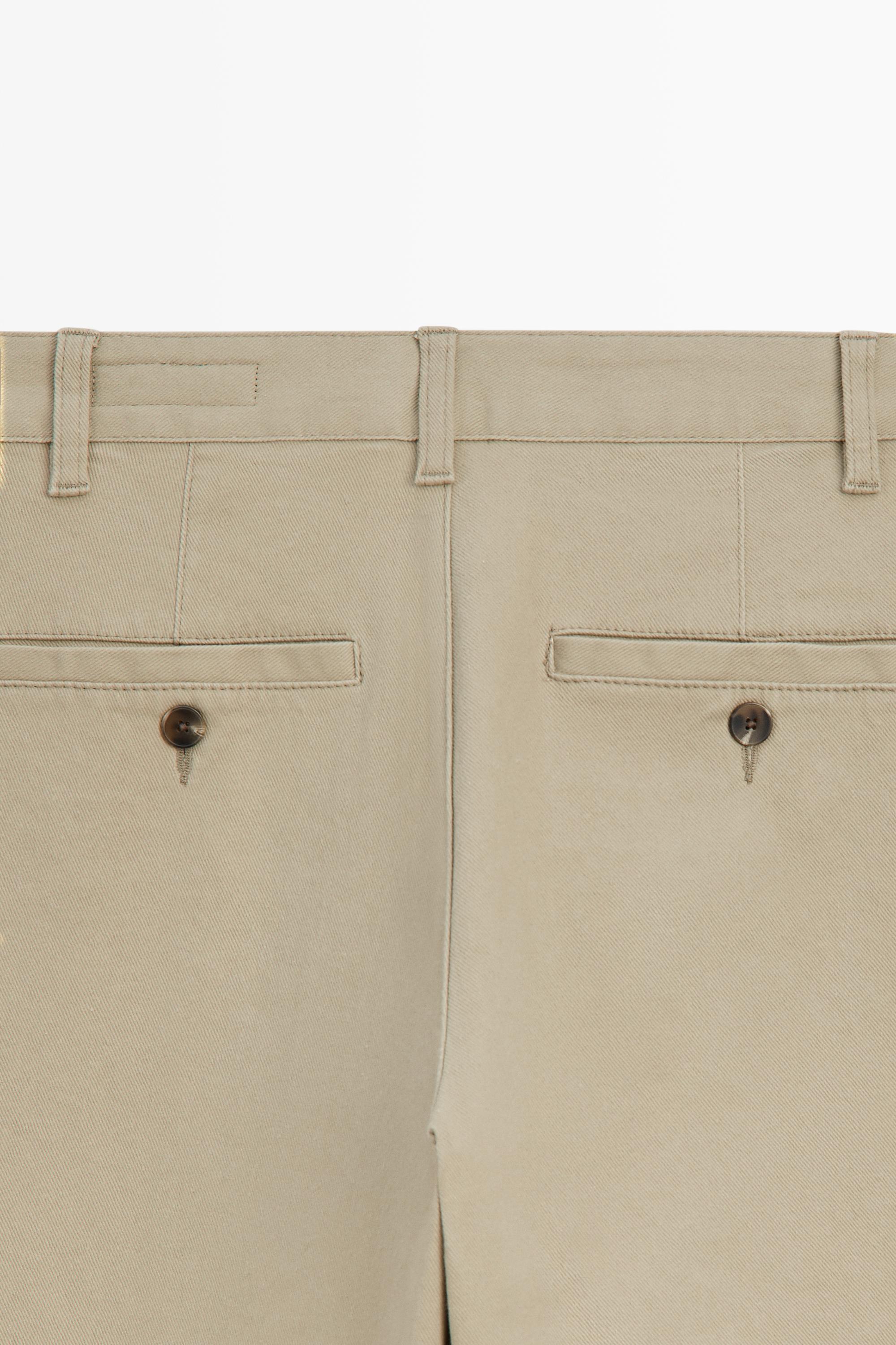 Stretch cotton blend pants