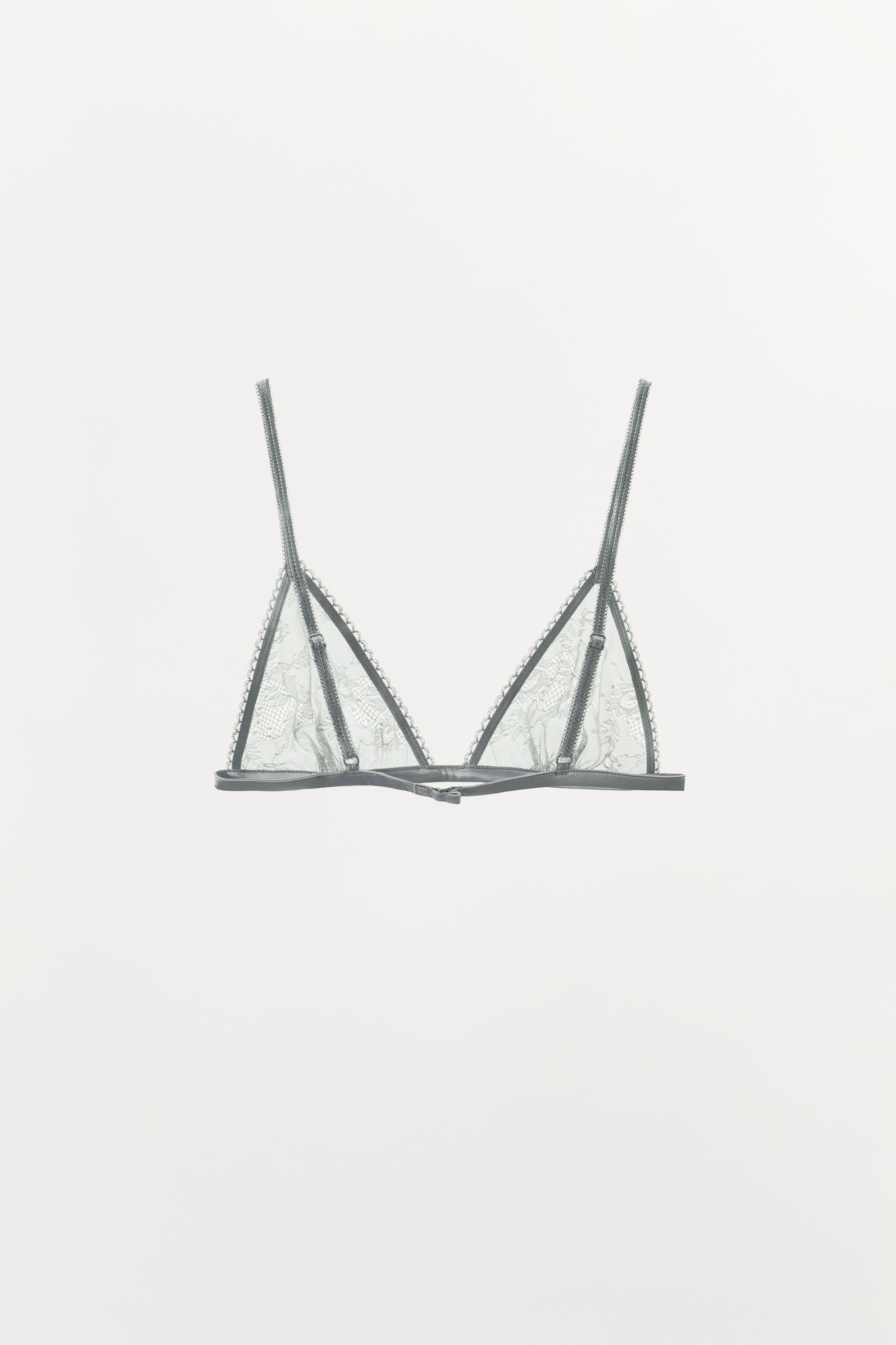 SOUTIEN-GORGE TRIANGLE EN MESH ET DENTELLE
