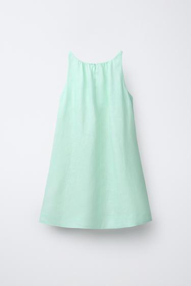 ROBE IMPRIMÉE FLEURIE - Bleu / Vert de Zara - Image 1
