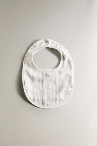 CHILDREN'S MUSLIN ELEPHANT BIB - Oyster-white by Zara - Image 0