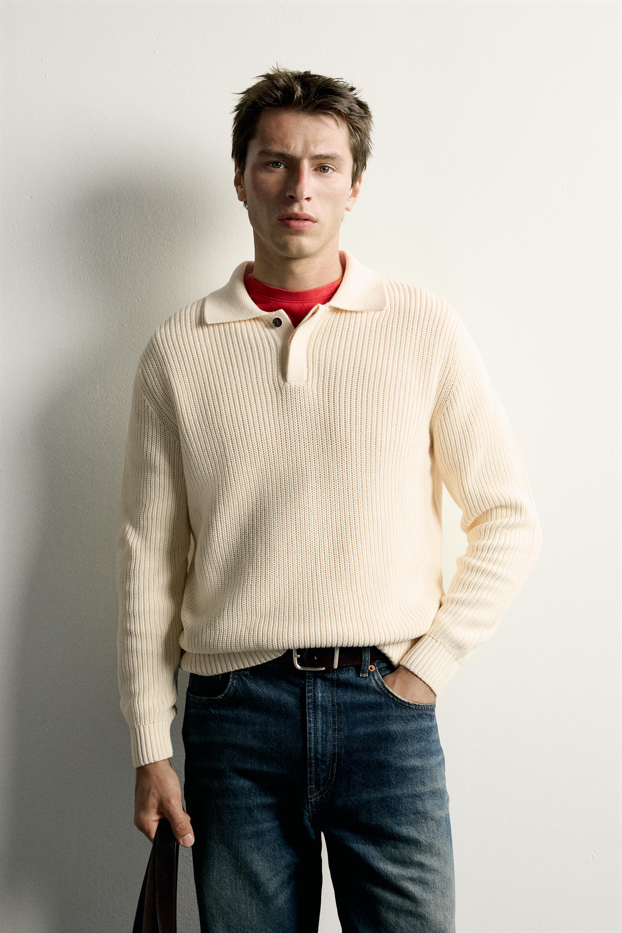 POLO REGULAR FIT EN MAILLE PERLÉE