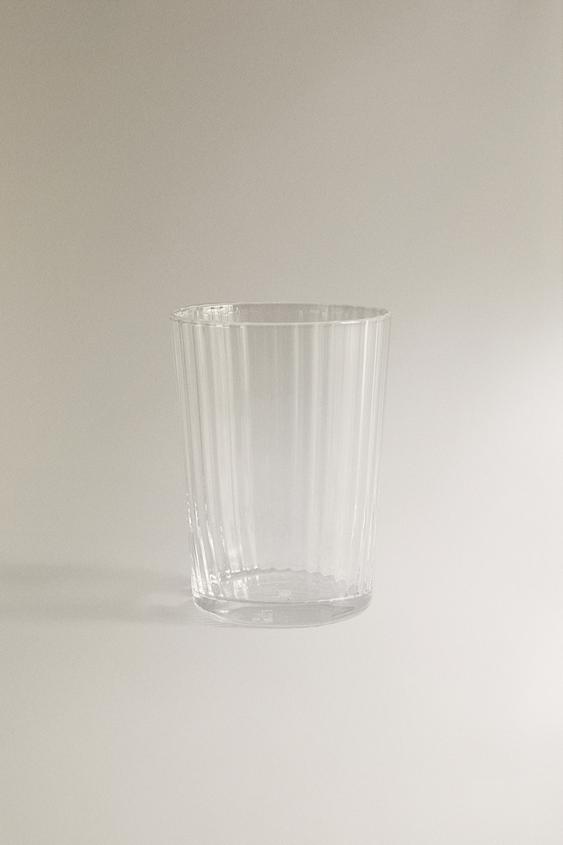 GLASS TUMBLER WITH LINES
