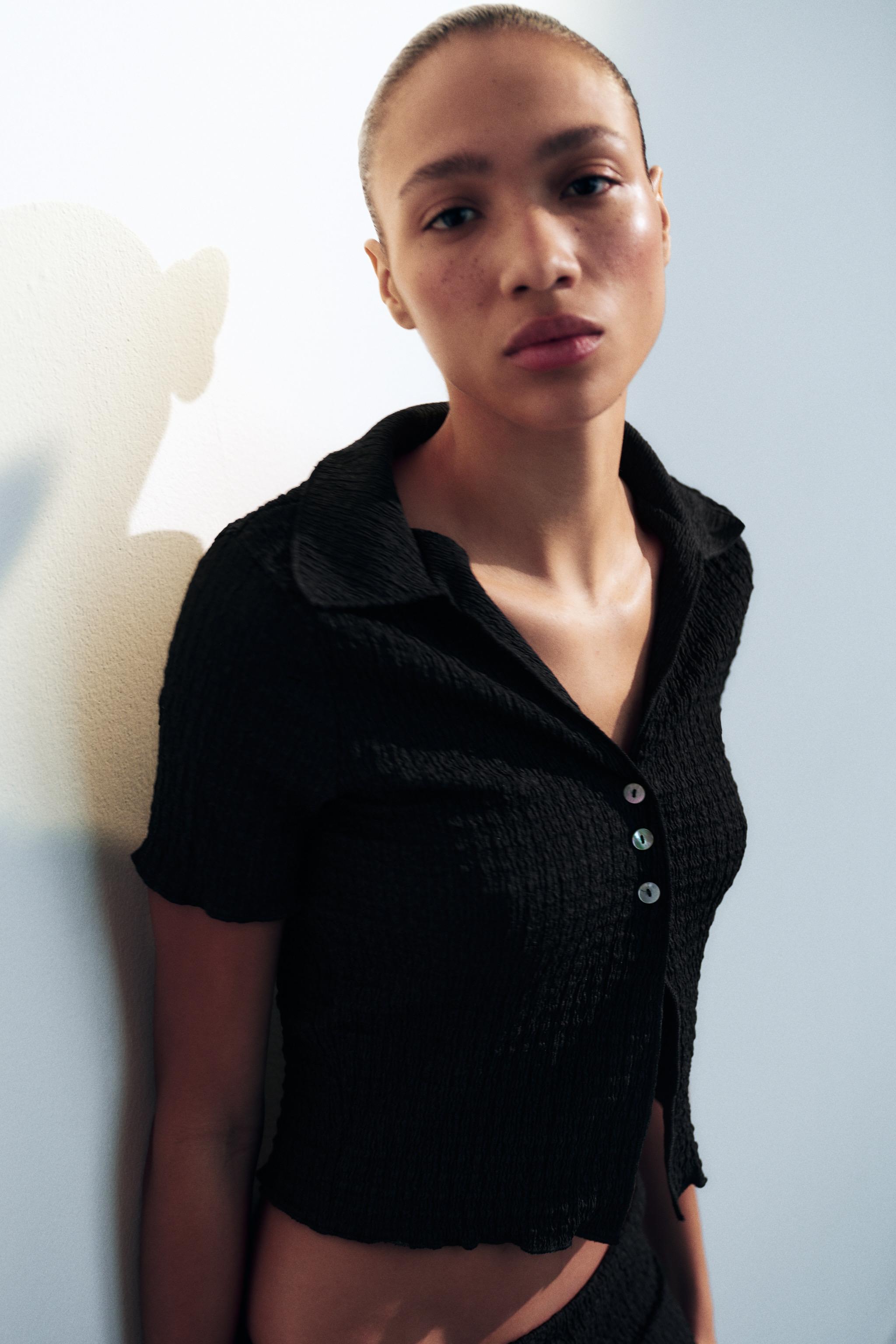 CROPPED TEXTURED JACKET