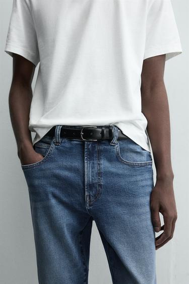JEANS SKINNY CROPPED FIT - Azul da Zara