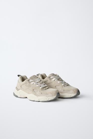 TENNIS AVEC EMPIÈCEMENTS - Marron sable de Zara - Image 1