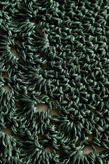 WOVEN PAPER CHRISTMAS PLACEMAT - Green by Zara - Image 2