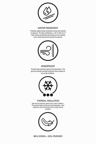 DOUDOUNE 80% DUVET ET 20% PLUME CAPUCHE AMOVIBLE WATER RESISTANT ET COUPE-VENT SYSTÈME RECCO® COLLECTION SKI - Jaune fluo de Zara - Image 12