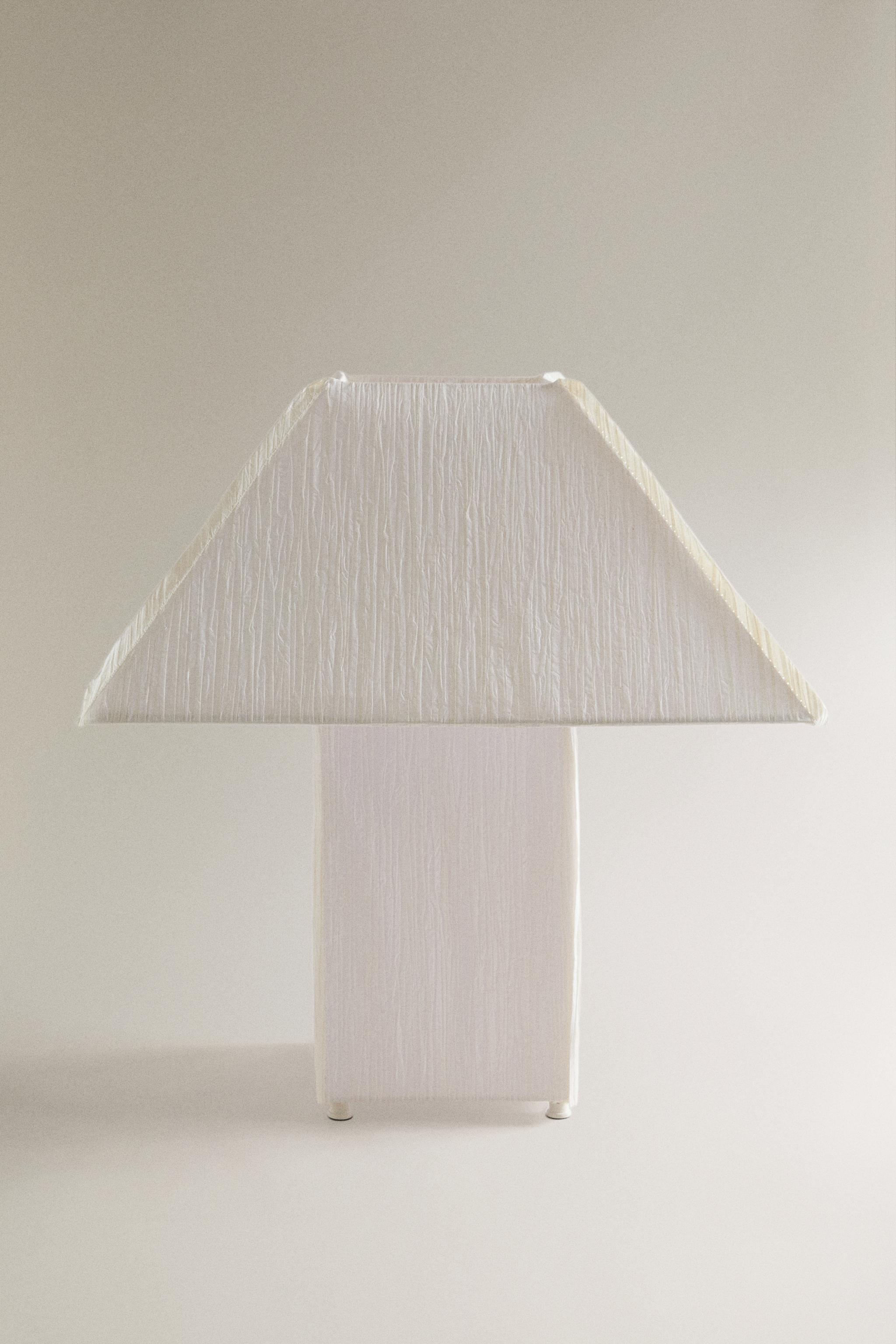 PAPER TABLE LAMP — Oyster-white